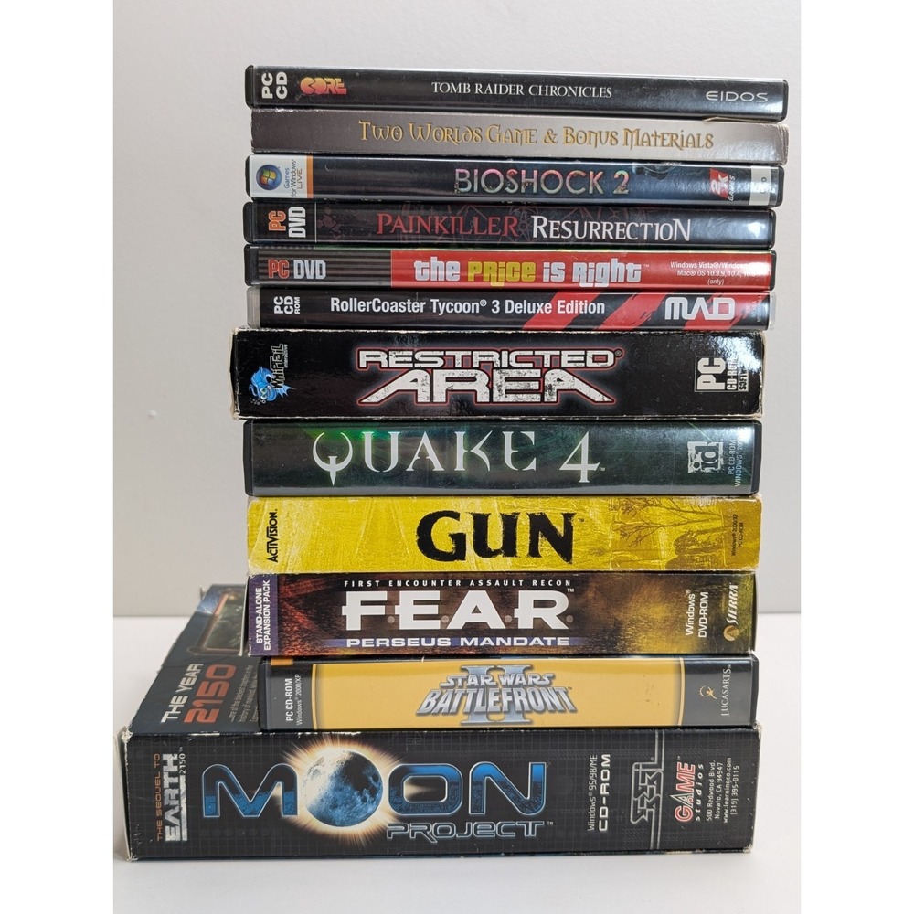 PC Game Lot 12 No Online Activation BioShock 2 FEAR Star Wars Battlefront II +